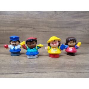 Fisher Price Little People - School Girl Maggie Boy Michael Teacher Cross Guard